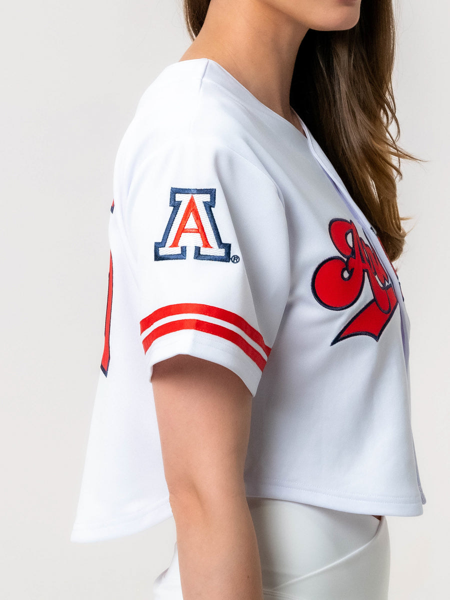 University of Arizona - Embroidered Cropped Baseball Jersey - Navy –  Established and Company