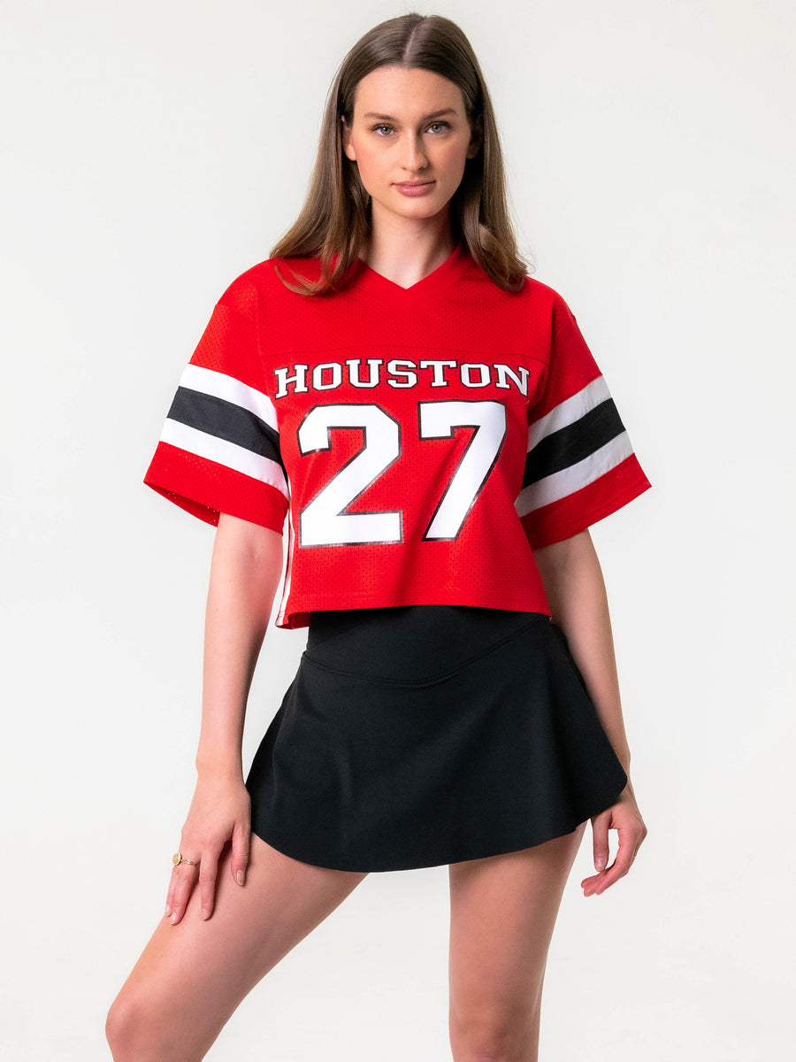 University of Houston - Mesh Fashion Football Jersey - Red