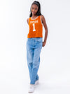 University of Texas - Women's Mesh Basketball Jersey - Burnt Orange