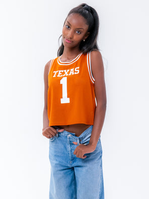 University of Texas - Women's Mesh Basketball Jersey - Burnt Orange