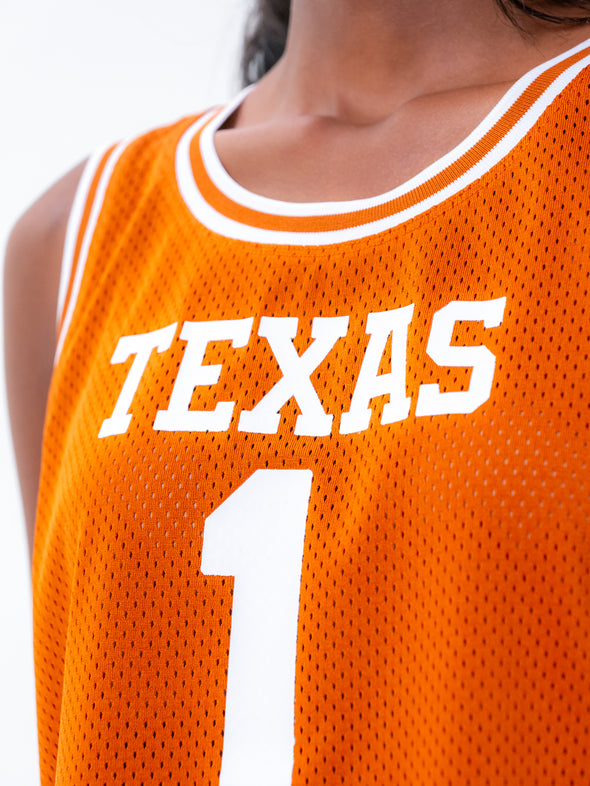 University of Texas - Women's Mesh Basketball Jersey - Burnt Orange