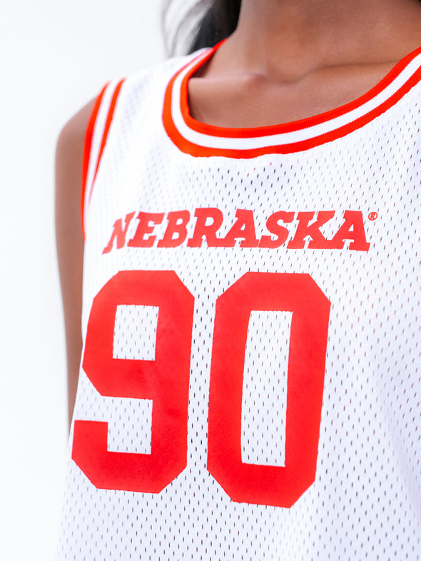 University of Nebraska - Women's Mesh Basketball Jersey - White