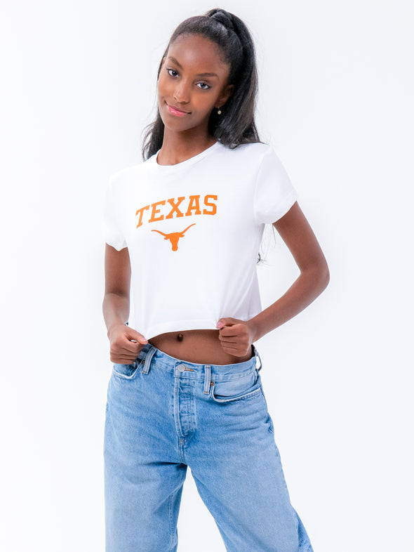 University of Texas - The Tip Off Graphic Baby Tee - White