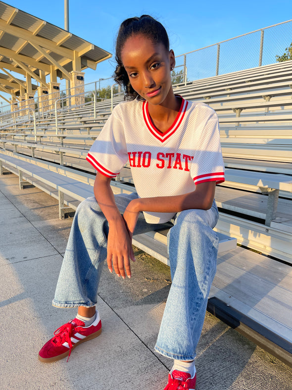 Ohio State - Mesh Fashion Pullover Jersey - White