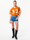 University of Texas - Zip-Up Cropped Fashion Football Jersey - Burnt Orange