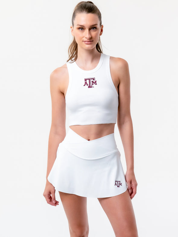 Texas A&M - The Campus Rec Active Skirt - White