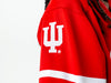 Indiana University - Zip-Up Cropped Fashion Football Jersey - Crimson