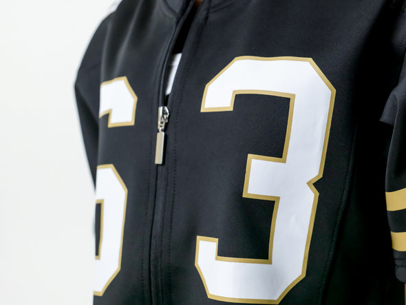 UCF - Zip-Up Cropped Fashion Football Jersey - Black