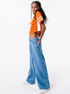 University of Texas - Special Edition Women's Mesh Cropped Fashion Football Jersey NIL #3 Quinn Ewers - Burnt Orange