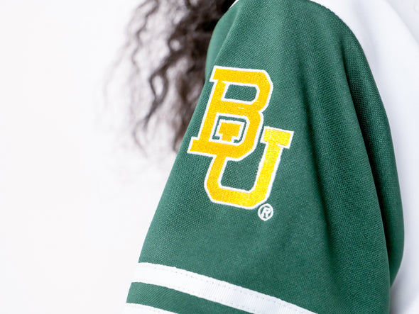 Baylor University - Women's Cropped Baseball Crop Jersey Top - White