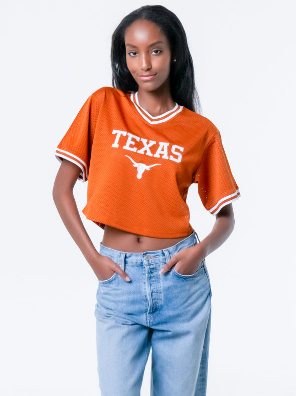 University of Texas - Mesh Fashion Football Pullover Jersey - Burnt Orange