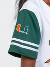 University of Miami - Women's Cropped Baseball Jersey Crop Top - White