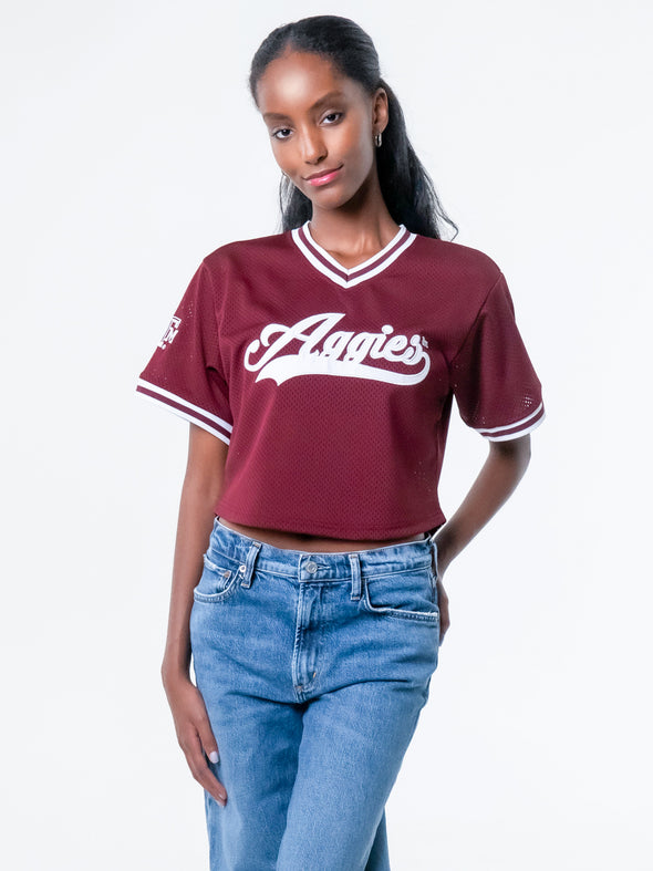 Texas A&M - Mesh Fashion Pullover Jersey - Maroon