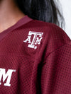 Texas A&M - Special Edition Women's Mesh Cropped Fashion Football Jersey - Maroon