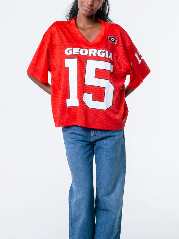 University of Georgia - Boyfriend Jersey NIL #15 Carson Beck  - Red / Beck