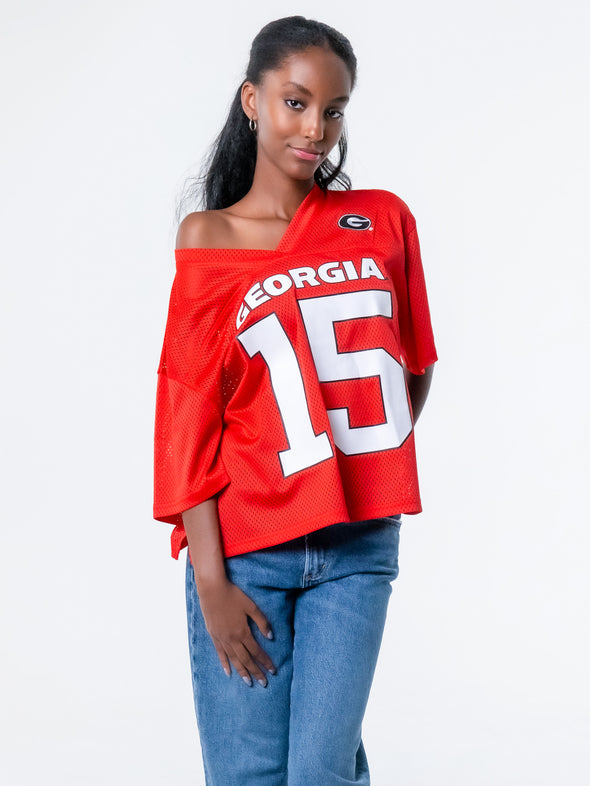 University of Georgia - Boyfriend Jersey NIL #15 Carson Beck  - Red / Beck