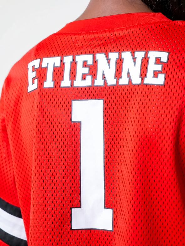 University of Georgia - Special Edition Women's Mesh Cropped Fashion Football Jersey NIL #1 Trevor Etienne - Red / Etienne