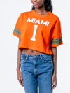 University of Miami - Cropped Jersey Tee - Orange