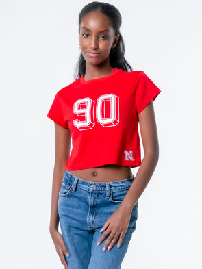 University of Nebraska - The Tip Off Graphic Baby Tee - Red