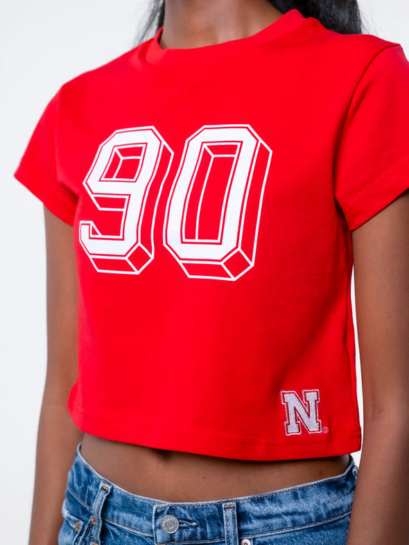 University of Nebraska - The Tip Off Graphic Baby Tee - Red