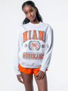 University of Miami - Vintage Mascot Crewneck Sweatshirt - Ash Grey