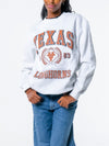 University of Texas - Vintage Crest Crewneck Sweatshirt - Ash Grey