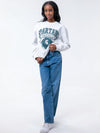 Michigan State University - Vintage Football Crewneck Sweatshirt - Ash Grey