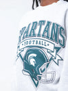 Michigan State University - Vintage Football Crewneck Sweatshirt - Ash Grey