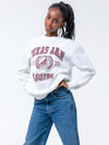 Texas A&M - Vintage Crest Crewneck Sweatshirt - Ash Grey