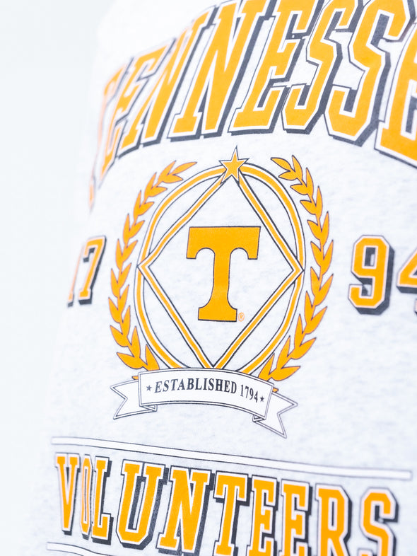 University of Tennessee - Vintage Crest Crewneck Sweatshirt - Ash Grey