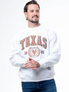 University of Texas - Vintage Crest Crewneck Sweatshirt - Ash Grey