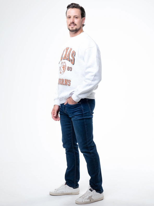 University of Texas - Vintage Crest Crewneck Sweatshirt - Ash Grey