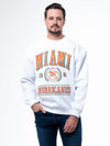 University of Miami - Vintage Mascot Crewneck Sweatshirt - Ash Grey