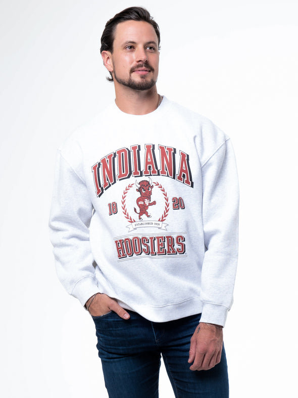 Indiana University - Special Edition Vintage Crewneck Sweatshirt - Ash Grey