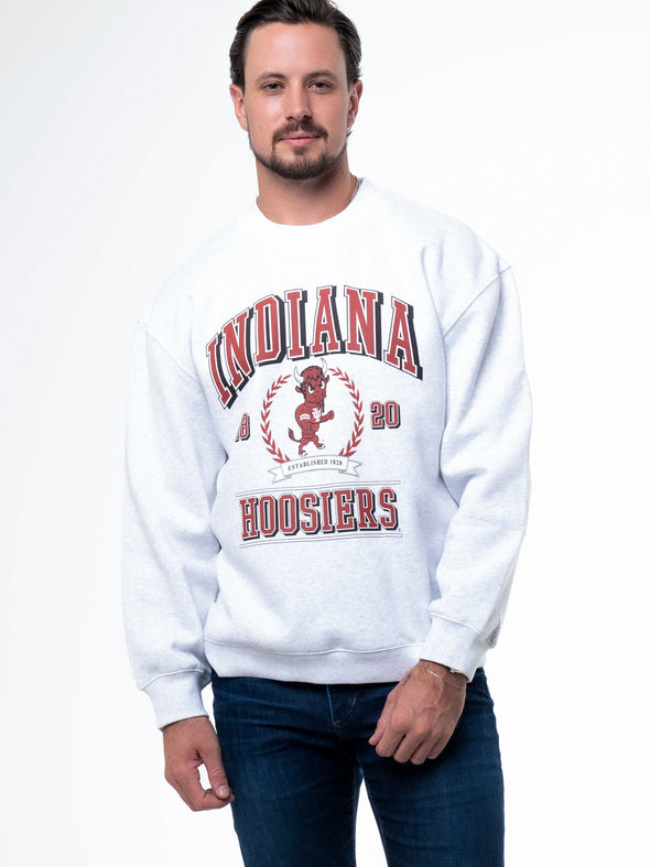 Indiana University - Special Edition Vintage Crewneck Sweatshirt - Ash Grey