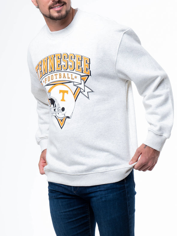 University of Tennessee - Vintage Football Crewneck Sweatshirt - Ash Grey