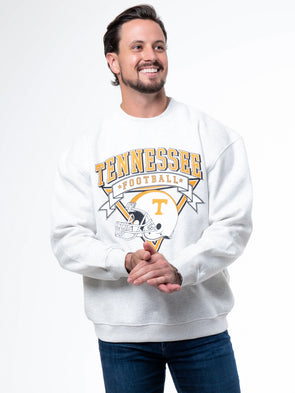 University of Tennessee - Vintage Football Crewneck Sweatshirt - Ash Grey