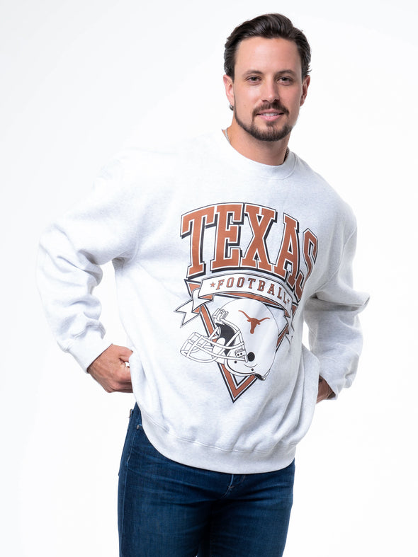 University of Texas - Vintage Football Crewneck Sweatshirt - Ash Grey