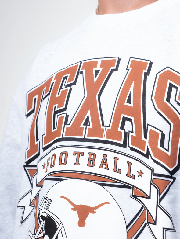 University of Texas - Vintage Football Crewneck Sweatshirt - Ash Grey