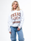 University of Texas - Vintage Crest Crewneck Sweatshirt - Ash Grey