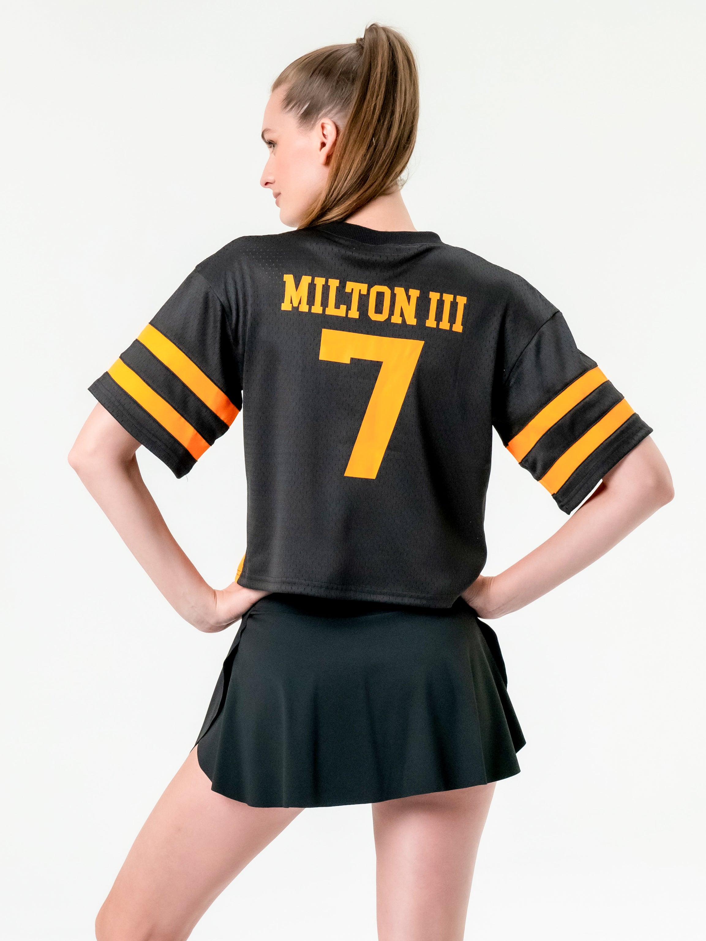 Women's Black Football Jersey T-Shirt