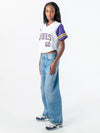 LSU - Women's Cropped Baseball Crop Top - White