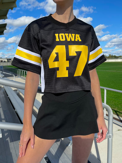 University of Iowa - Mesh Fashion Football Jersey - Black